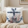MMarine Theme Rudder Anchor Animals Cushion Cover Linen Pillowcase Soft  for Sofa Bed Home Room Decor