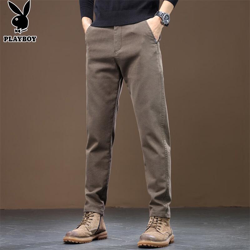 PLAYBOY Men's Straight-Leg Casual Business Trousers