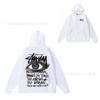 Mens Oversized Hooded Sweatshirt With Letter Print Streetwear Style Cotton Pullover Winter