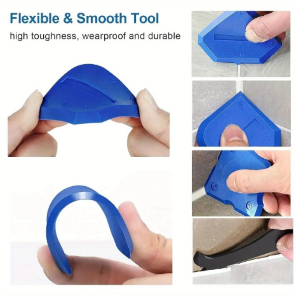 4pcs Silicone Glass Cement Scraper Sealant Grout Remover Tool Home Finishing Caulking Tools Home Cleaning Hand Spatula Tool