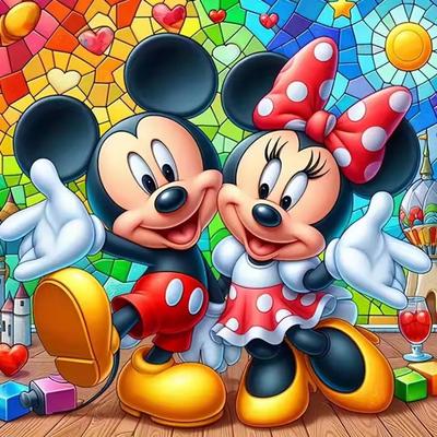 Diamond Painting Mickey Animal DIY Acrylic Craft Supplies Diamond Mosaic Cartoon Cross Stitch Wall Decoration
