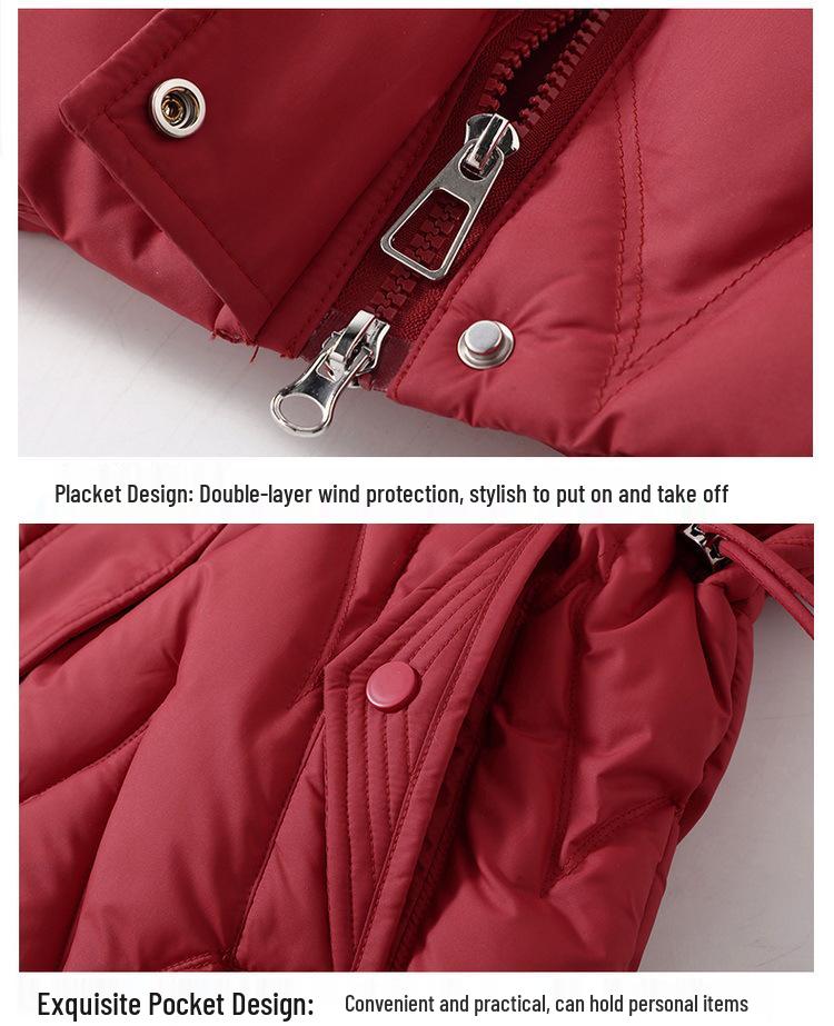 Women's Mid-Length Hooded Thick Cotton Vest - Autumn/Winter Korean Style Plus Size Gilet Jacket