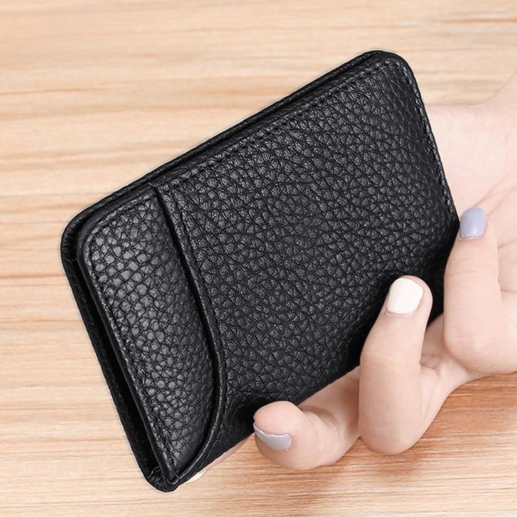 

Men RFID Blocking Slim Leather Wallet Minimalist Front Pocket Card Holder Bifold Wallet Credit Card Case Small Money Clip Wallet for Men чорний