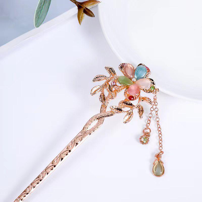 Women's 2026 Spring/Summer Chinese Tassel Alloy Hairpin - Qipao Hair Accessories
