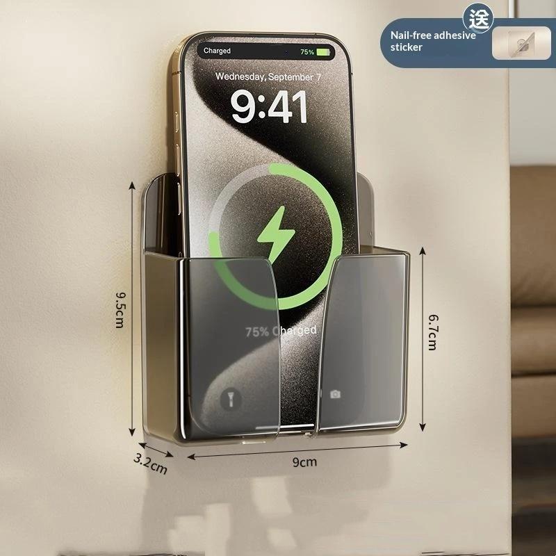 1Pcs Wall Mounted Remote Control Holder Punch Free Storage Box Adhesive Organizer Case For Tv Air Conditioner Desktop
