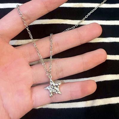 Star Pendant Necklaces Elegant Star Pendant Choker Y2k Style Star Neck Jewelry Alloy Material Perfect for Women Girls