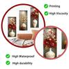 3 Sheets 3D Flower Vase Wall Stickers Faux Floral Wall Decals Peel And Stick Wall Art Mural for Living Room Bedroom Office Home Decor