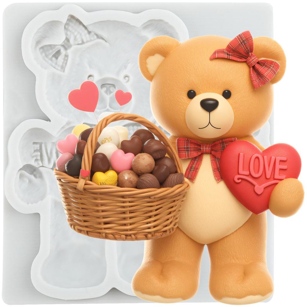 Bear Silicone Molds Bear Fondant Mold Cake Decorating Tools Cupcake Topper Candy Chocolate Gumpaste Mold