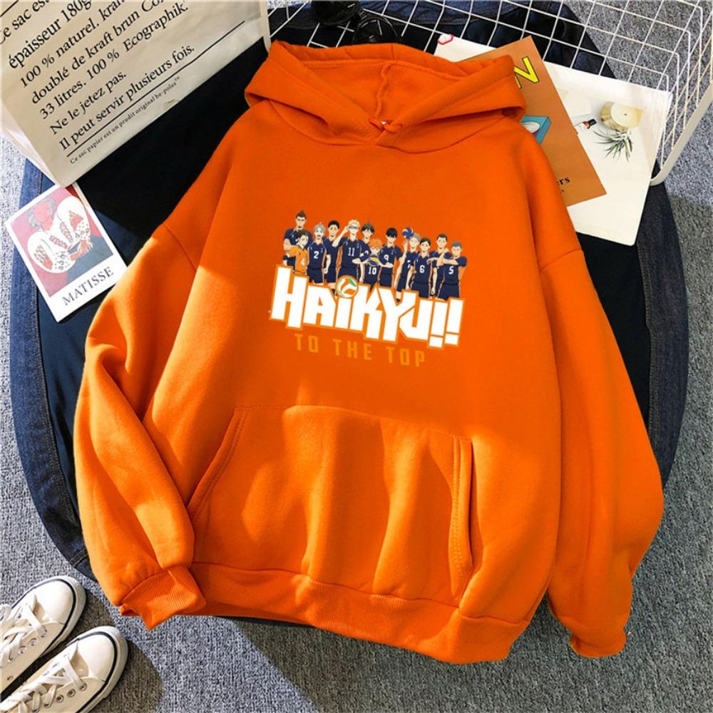New Japan Anime Volleyball Haikyuu Manga Prints Hoodies Women Hoody Hip Hop Woman Sweatshirts Pullovers Clothing Unisex