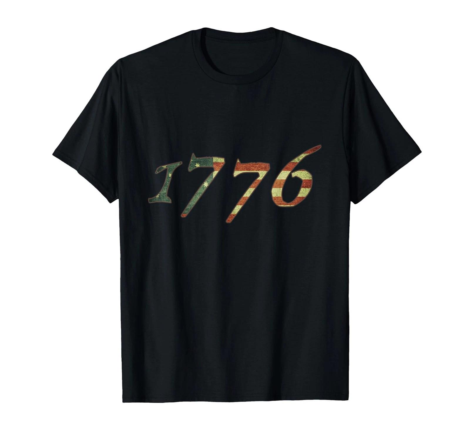 1776 Declaration of Independence US Flag T-Shirt 2XL
