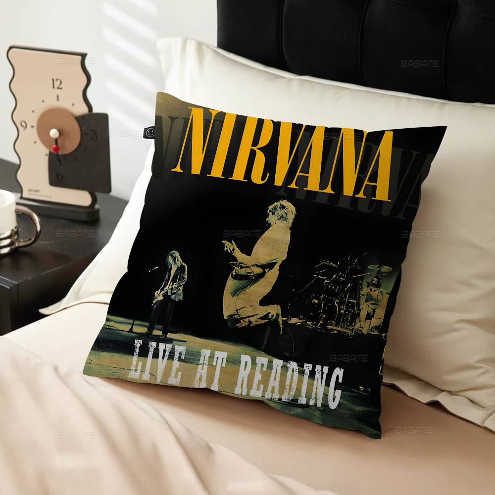 Band N-Nirvana Personalized picture text home decorative pillows Household Gifts 45x45cm