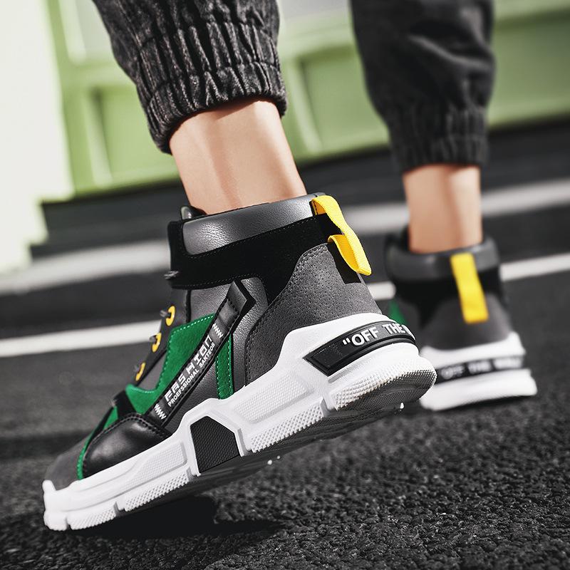 Autumn High-top Leather Casual Sports Dad Shoes Board Shoes Men