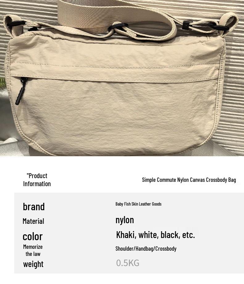 2026 Versatile Water-Repellent Crossbody Shoulder Bag - Lightweight, Fashionable Casual Handbag