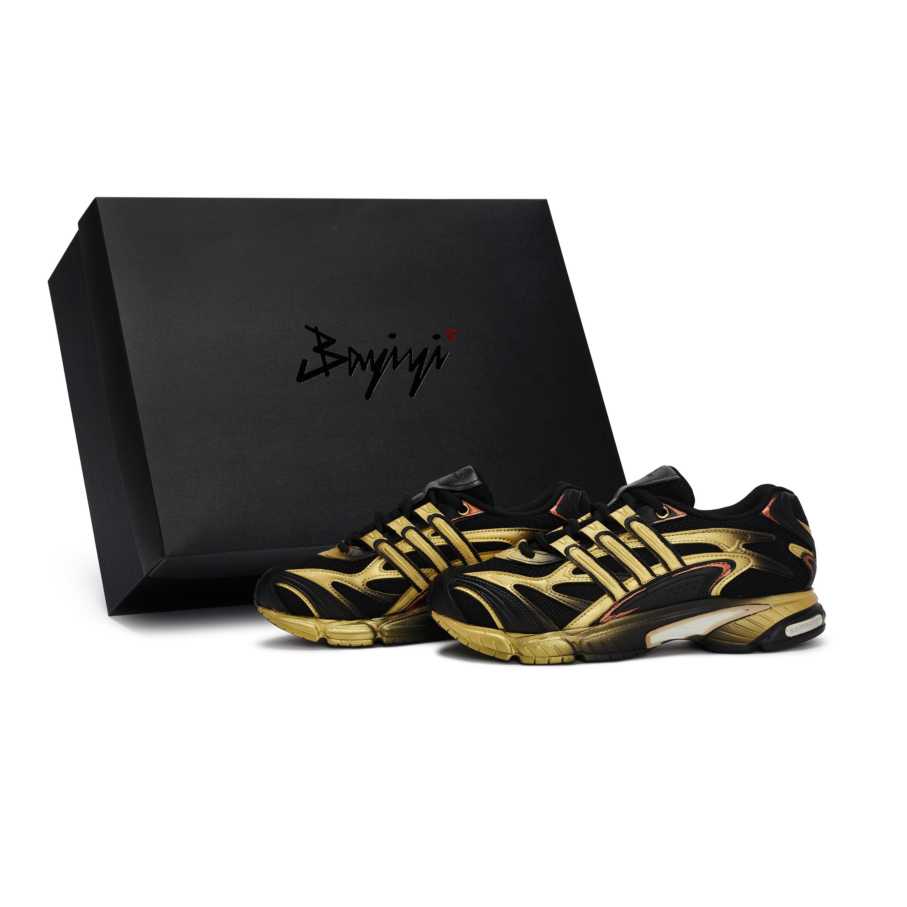 

Adidas Temper Run 2.0 811 Manufacturing, Jinhui Iridescent, Special Shoe Box Low top Casual Shoes Unisex Black Gold JH7143(Team80-S-BOX) 43⅓