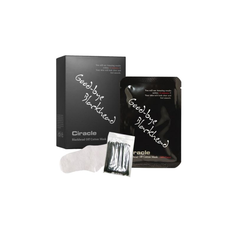 Ciracle Blackhead Off Cotton Mask (5ml x 20 Sheets) + Sebum Swabs (20 Pack) - Pore Cleansing & Sebum Management Set