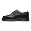 3989 Smooth Leather Brogue Black Yellow Stitch Unisex Sneakers 22210001