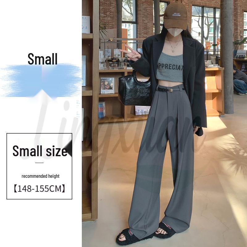 2026 Spring/Summer Women's High-Waisted Slim Wide-Leg Floor-Length Pants