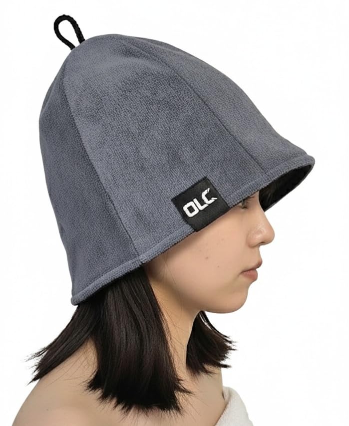 [OLC] Sauna Hat, Double-Layer, Reversible U4ACN4-03-GRY-F