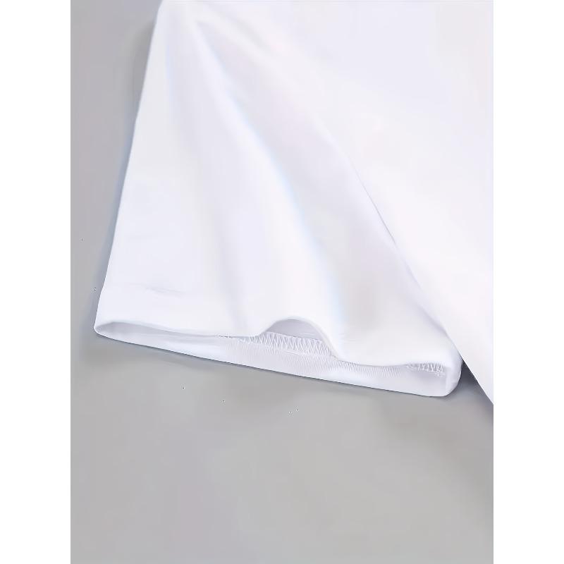 European Size Women's Patriotic American Flag Print T-Shirt - Stretchy Polyester Blend Casual Short Sleeve Top with "America The Beautiful" Graphic