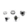 5Pcs Vintage Hollow Drop Above Knuckle Women Stacking Midi Rings Set Pub Gift