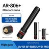 Abbree Ar-806+ Dvoupásmová Mini Anténa Sma-Samice Vhf Uhf 10W Vysoký Zisk Pro Uv-5R Mini Uv-21 Pro Uv-32 888S Obousměrné Rádio