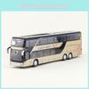 Bus Model Alloy Toy Vehicle With Light Sound For Kids Playroom