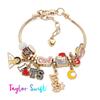 Fashion Jewelry for Charm Bracelet Gold Plated Copper Alloy Unisex Anniversary Gift