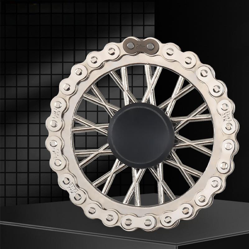 Metal Sprocket Fidget Spinner Gear Chain Adult Toys Bicycle Shape Hand Office Stress Relief Toy EDC Kid Friendly Entertaining Fun Play Safe