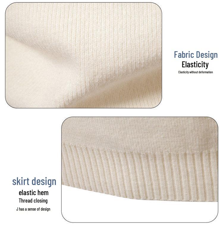 2025 Winter Men's Korean Style Half-Zip Stand Collar Knit Pullover, Plus Size Casual Base Layer