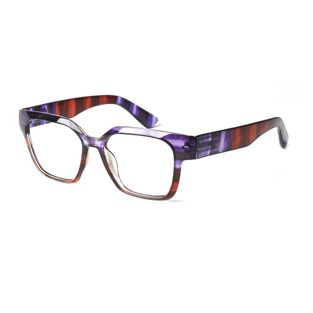 TUREZING Reading Glasses For Men Women HD Lenses Spring Hinge Square Wood Grain Presbyopic Eyewear Lightweight Comfortable