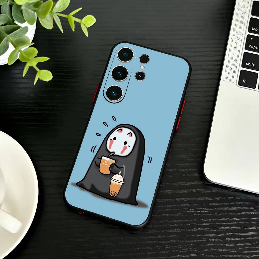 Cartoon K-Kaonashi-ES Phone Case For Samsung S26,S25,S24,S23,S22,S21,S20,S30,Ultra,Plus,Fe,Note,5G Black Cover