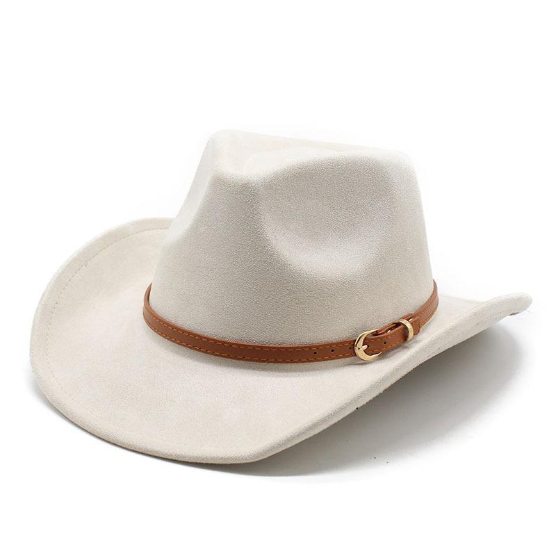 Minority Suede Top Hat Farm Style Western Cowboy Hat Men Ladies Jazz Hat