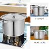 Covered Stockpot Pans Kitchen Cookware Supply Saucepan Oil Barrel Soup Boiling Stainless Steel With Lid Household Brine