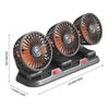 Ventola di Raffreddamento per Auto a 3 Teste con Porta Targa con Numero di Parcheggio USB /12V/24V Ventole Elettriche Auto Ventola Silenziosa Automatica Ruotabile a 360 Gradi Auto