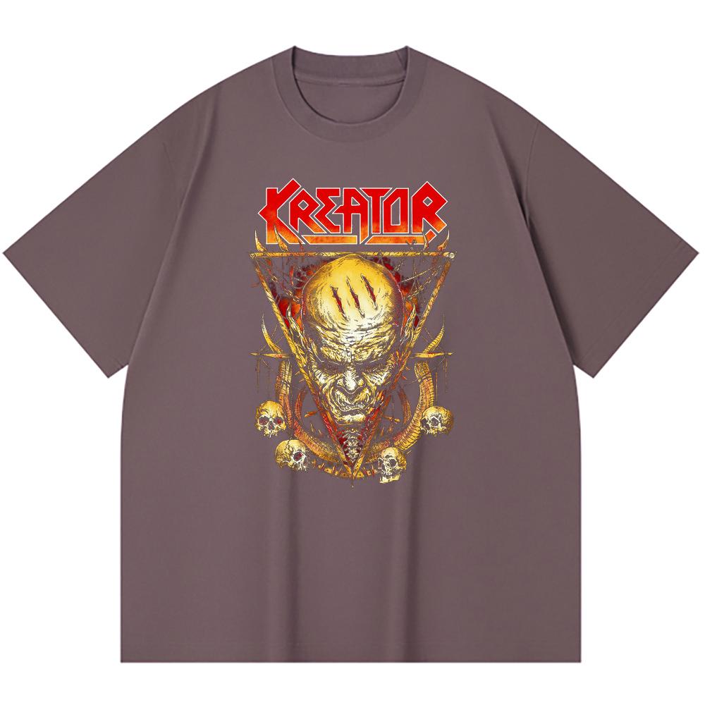 230 g/m² 100% Bavlna T-shirt Heavy Metal Rocková Kapela Tisk Populární Hudby Unisex Těžký Bavlněný T-shirt