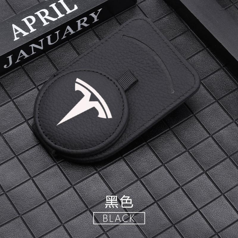 

Tesla car leather glasses clips are suitable for all Tesla models installed on sun visors to facilitate glasses to pick up