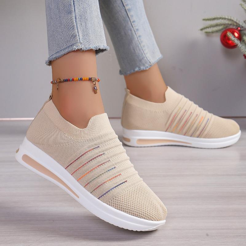 

Summer new large size single shoes women s platform wedge heel sports style casual fly-woven shoes 36