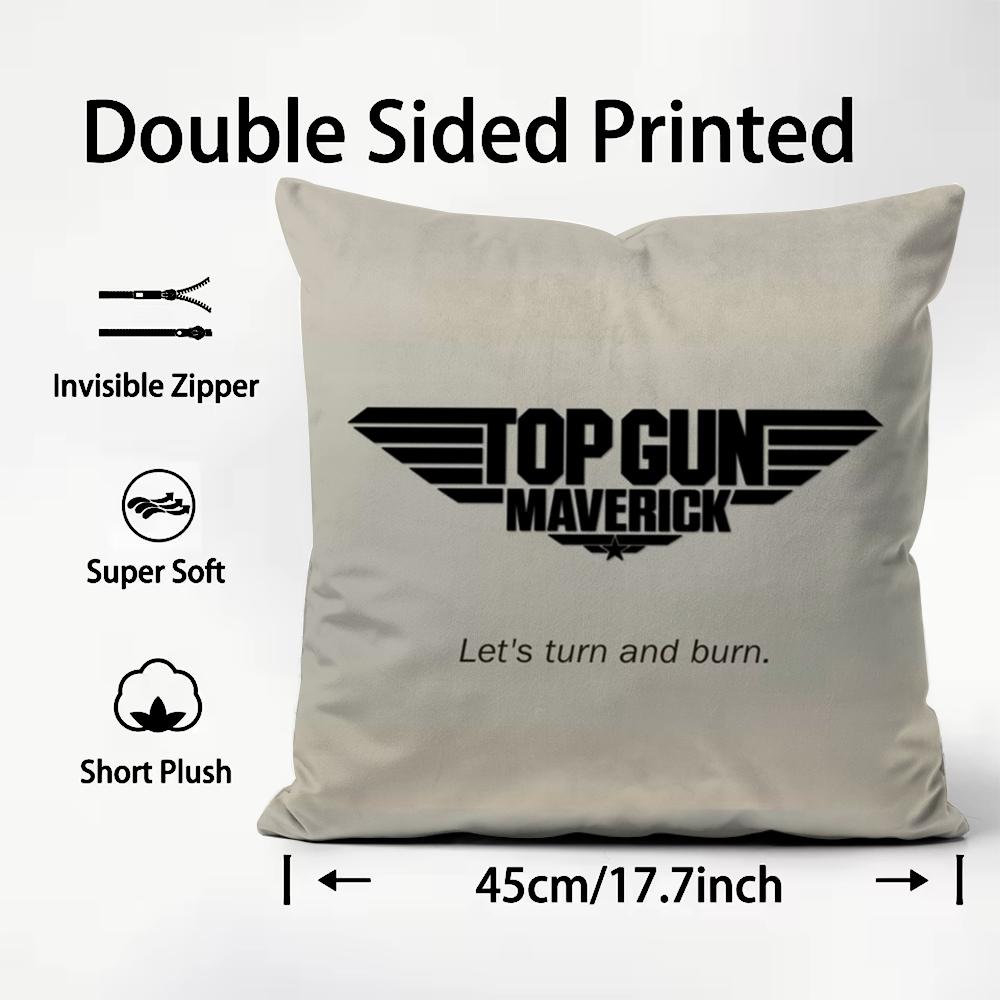 Film T-Top Gun Classic Cushion Cover Pattern Printed Pillowcase for Living Room Sofa Cushion Cover & Bedroom Decor