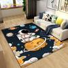 Tappeto Area Tappeto Cartoon Astronauta Spaziale 3D, Tappeto per Soggiorno Camera da Letto dei Bambini Divano Zerbino Decorazione, Tappetino Antiscivolo per Bambini