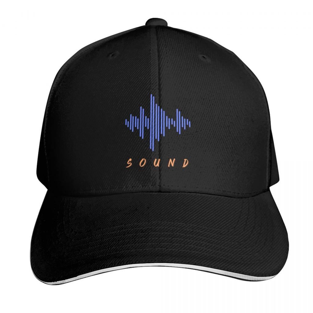 Sound Soundwave audio engineer Baseball Cap Contrast Two Tone Brim Snapback Flat Bill Strapback Dad Hat