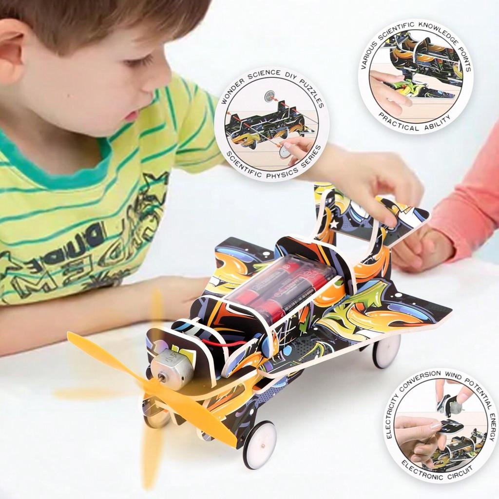 Nietoksyczne Naukowe Puzzle DIY 3D Bez Kleju Samodzielny Montaż Interaktywna Zabawka Projekt Edukacyjny z Puzzlami 3D Dla Dzieci
