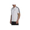 Adidas Round Neck Striped Short Sleeve T-Shirt With Print Men Tops White H28900