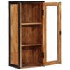Bathroom Wall Cabinet 40 X 30 X 90 Cm Solid Acacia Wood and Iron