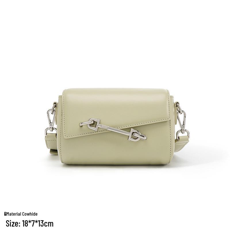 Spring 2024 Women's Genuine Leather Shoulder Crossbody Bag - Trendy Small Square Underarm Handbag