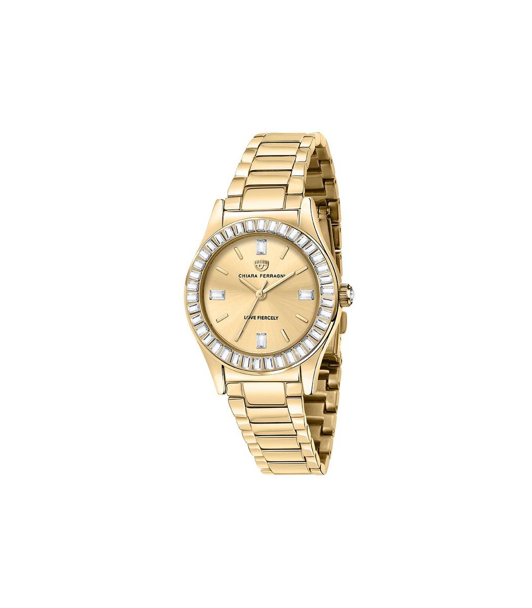 Super Merchant Herren Gold Uhr Chiara Ferragni R1953102501. Quarz, Farbe Frau.
