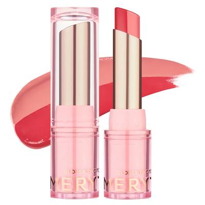 Merry Sode Glossy Two-Tone Lipstick 3.4g, 01 Coral Lover, 3g, 1 Piece