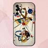 Kunst Wassily Kandinsky Telefoonhoesje Voor Samsung S24,S21,S22,S23,S30,Ultra,S20,Plus,Fe,Lite,Note,10,9,5G Zwart Zacht Hoesje