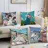 Yuru Camp Anime Pillow Case Fashion Square Pillowcase Bedroom Sofa Room Ins Decoration Leisure