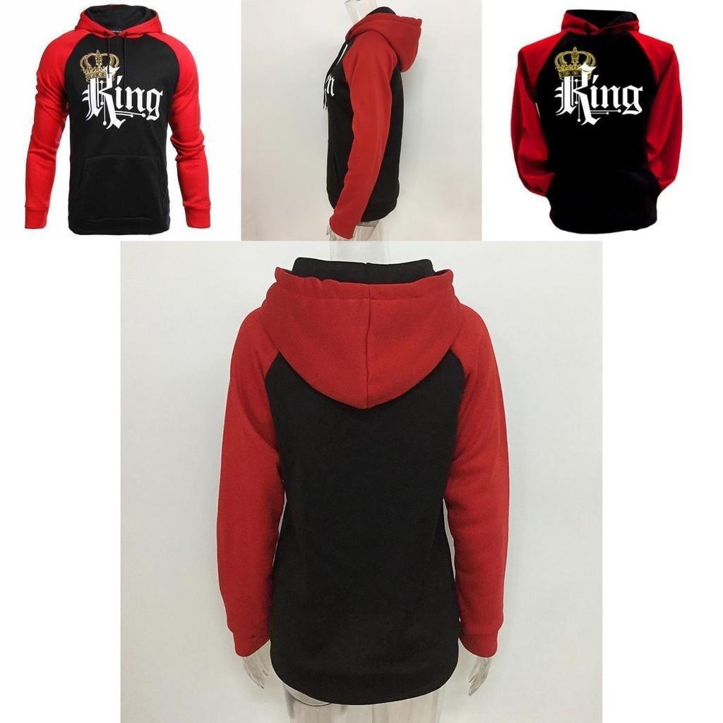 Luxurious King And Queen Crown Couples Matching Hoodies For Men And Women