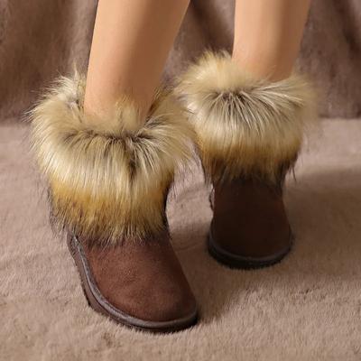 Ladies Shoes 2024 Plus Size Ankle Women's Boots Concise Warm Snow Boots Women Round Toe Low Heel Slip On Shoes Women Zapatos